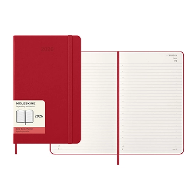 Agenda giornaliera 12 mesi con copertina rigida Moleskine