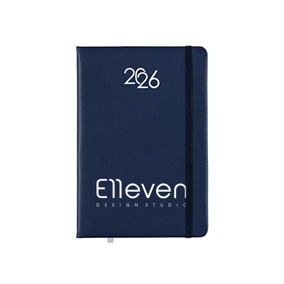 Agenda giornaliera 2026 con copertina rigida in PU 14,5x21 cm