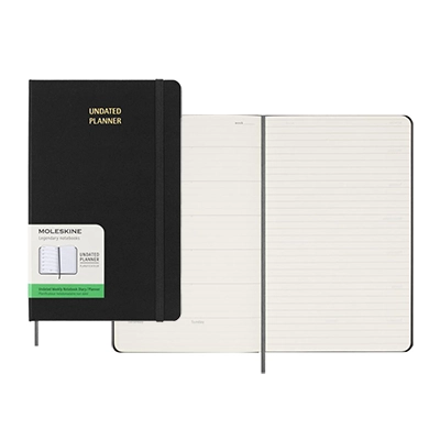 Agenda settimanale formato L con copertina rigida e senza data Moleskine