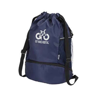 Borsa sportiva con cordoncino in materiale riciclato Nomad