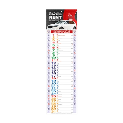 Calendario 2026 da muro Slim