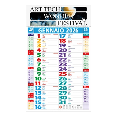 Calendario 2026 multicolore Venezia