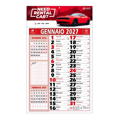 Calendario 2027 da muro Padova
