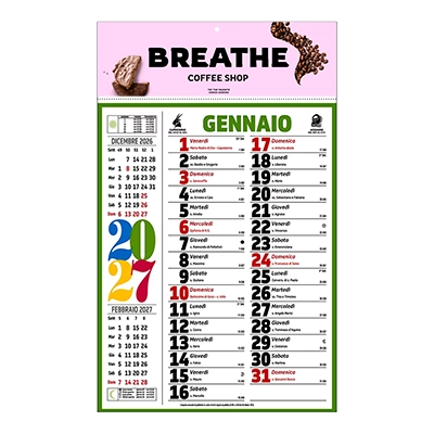 Calendario 2027 multicolore Napoli