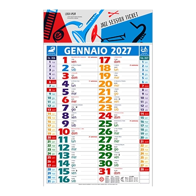 Calendario 2027 multicolore Venezia
