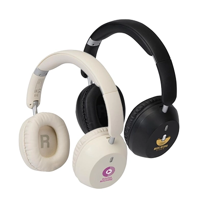 Cuffie over-ear pieghevoli in plastica riciclata con funzione ANC e ENC Hoggar
