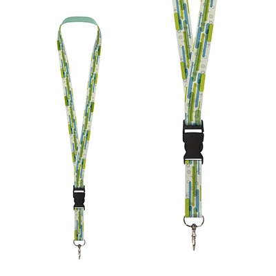 Lanyard Bucks in PET riciclato con stampa in sublimazione e fibbia di sicurezza