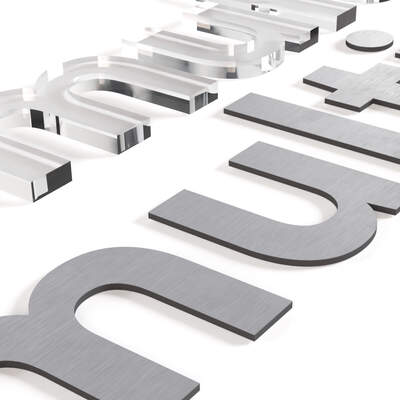 Lettere sagomate in Forex, Dibond, Plexiglass e Piuma