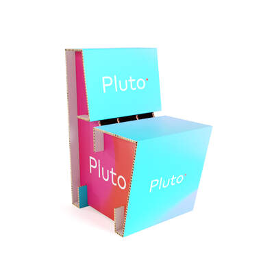 Sedia in Cartone personalizzata con stampa a colori | Arredi promozionali | Multigrafica.net