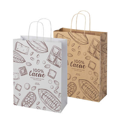 Shopper in carta da 120 g con manici intrecciati - 31 x 12 x 41 cm | Multigrafica.net