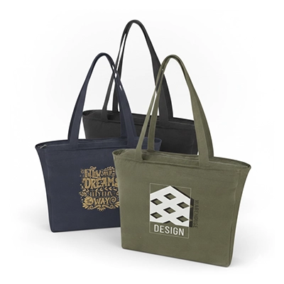 Tote bag in materiale riciclato da 500 g/m² Trace Weekender Aware™
