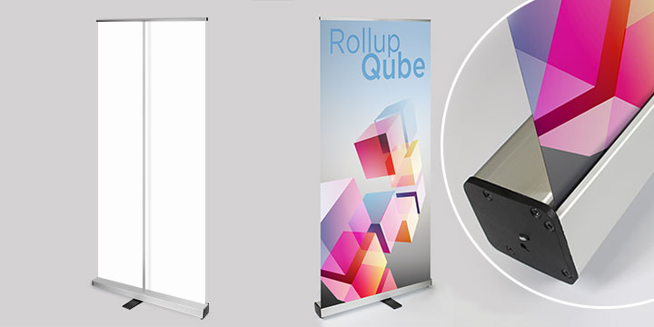 Rollup espositore avvolgibile Qube Rollup espositore avvolgibile Qube