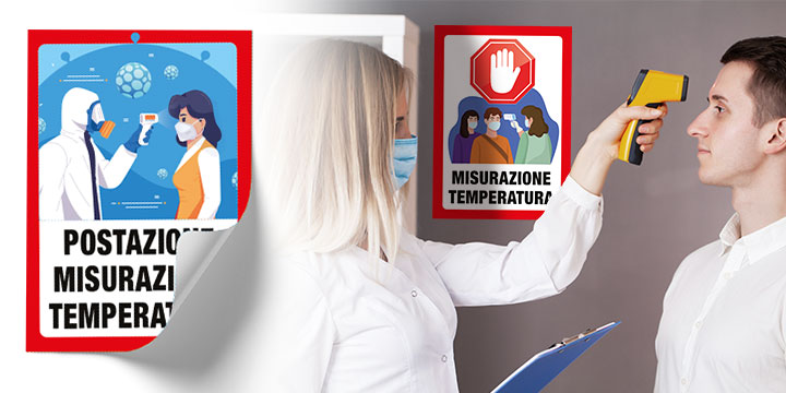 Cartelli misurazione temperatura Cartelli misurazione temperatura