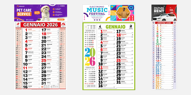 Calendari 2026 da parete