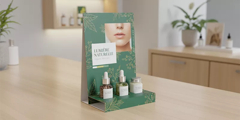 Espositore con fori da banco