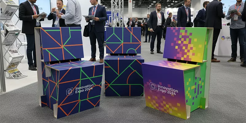 Sedia in cartone per fiere ed eventi