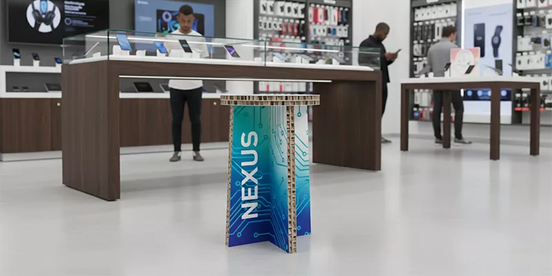 Seduta promozionale in cartone