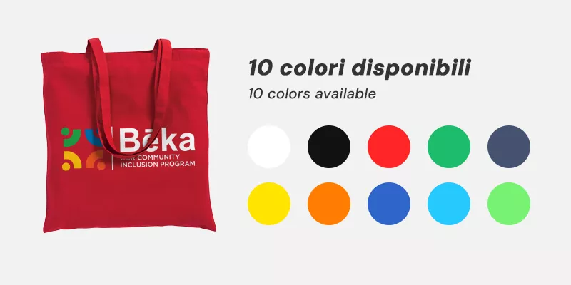 Shopper in cotone personalizzate a colori