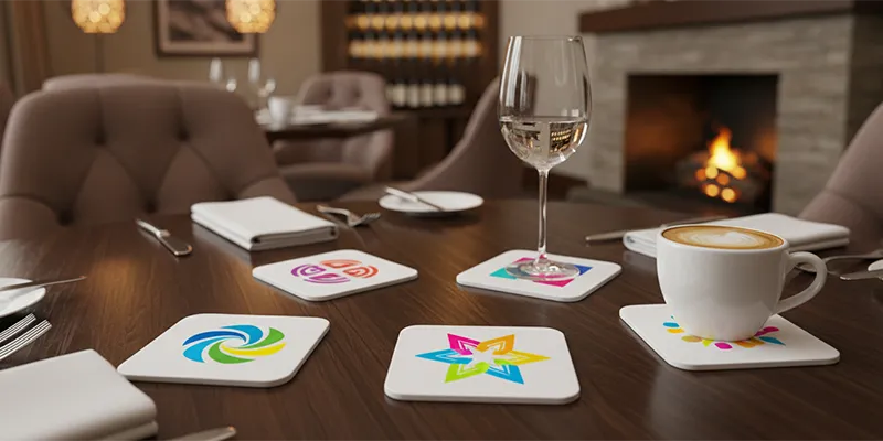 Sottobicchieri con logo