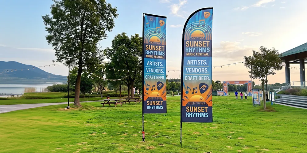 Stampa bandiere pubblicitarie: tipologie e consigli per eventi all'aperto
