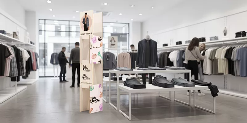 Totem modulare in cartone alveolare